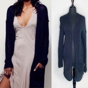 Free People Blue Simply Sienna Cardigan Open Front Duster